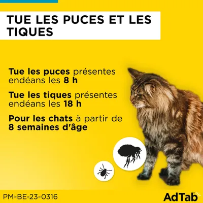AdTab Comprimés à mâcher pour chat (2 à 8 kg)