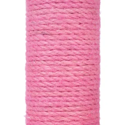 Rosa Sisalseil, Nahaufnahme der Struktur. Material geeignet für Kratzbäume oder Bastelprojekte.