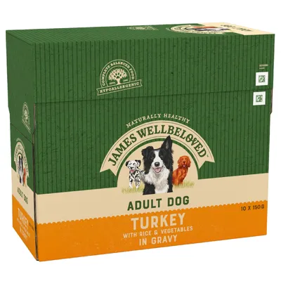 James Wellbeloved Adult Pouches - Turkey with Rice James Wellbeloved Adult Pouches - Turkey with Rice