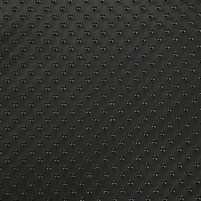 Materiale nero con struttura antiscivolo e piccoli punti, adatto per superfici o imbottiture.