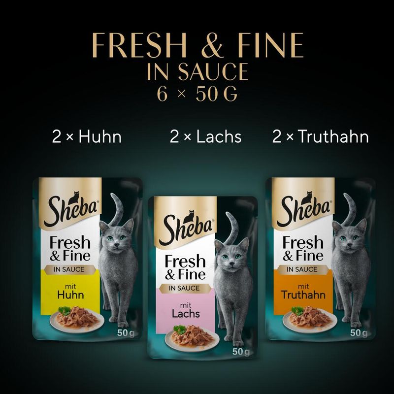 Multi pakiranje Sheba Fresh & Fine vrečke 6 x 50 g