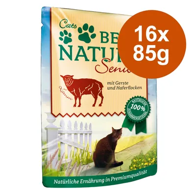 Cats Best Nature Senior с ечемик и овесени ядки, 16x85g. Натурално хранене с премиум качество, 100% натурален състав.