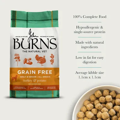 Burns Adult & Senior Sensitive Grain-Free - Turkey & Potato - 12kg