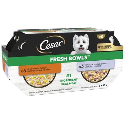 Cesar Fresh Bowls in Gravy Mixed Selection - 24 x 85g Cesar Fresh Bowls in Gravy Mixed Selection - 24 x 85g