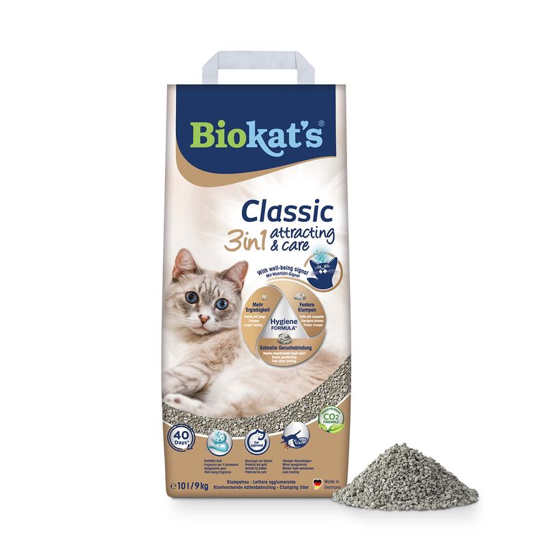 10 l Biokat's Classic + 40 g GimCat Nutri Kitten Bites mit Milch gratis!