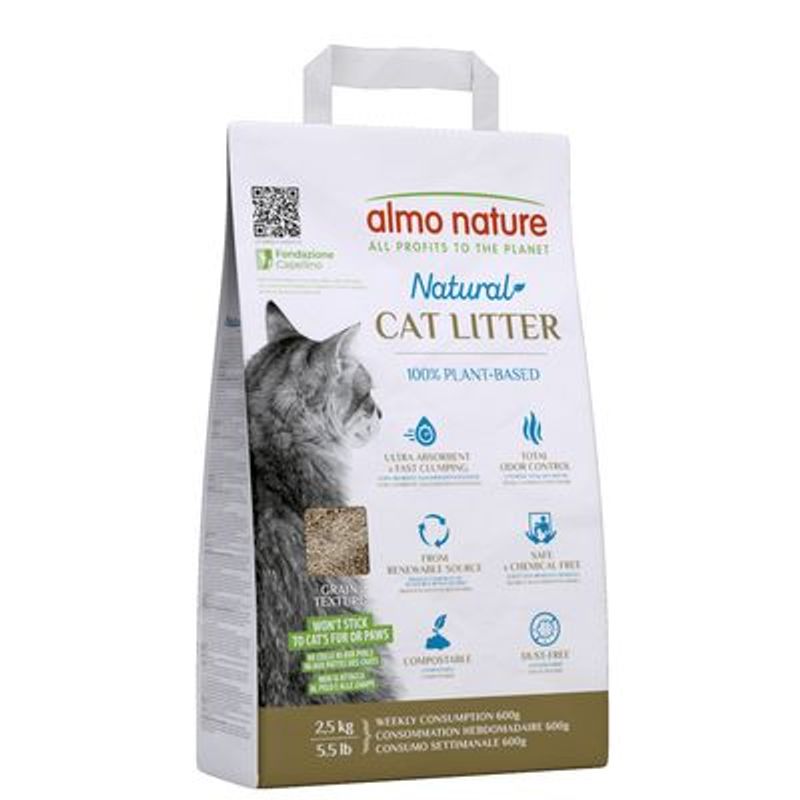 Almo Nature Natuurlijke Korrelige Kattenbakvulling - Grain Texture