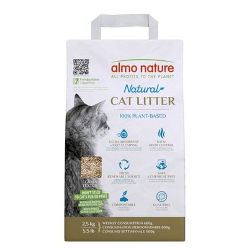 Almo Nature Natuurlijke Korrelige Kattenbakvulling - Grain Texture