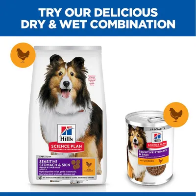 Hill's Science Plan Sensitive Stomach & Skin Adult 1 + Medium with Chicken