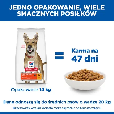 Hill's Science Plan Performance Adult 1+ , kurczak