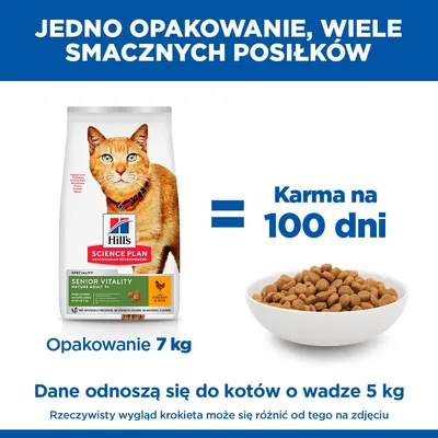 Hill's Science Plan Senior Vitality Mature Adult 7+, kurczak i ryż Hill's Science Plan Senior Vitality Mature Adult 7+, kurczak i ryż