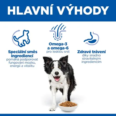 Hill's Science Plan Senior Vitality Mature Adult 7+ Medium kuracie s ryžou