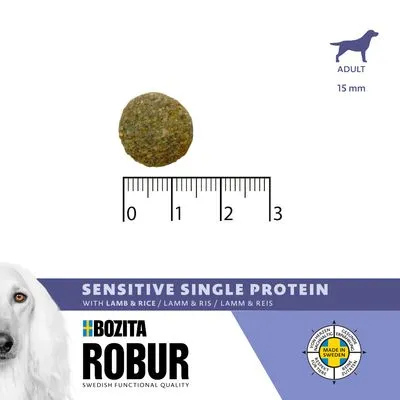 Bozita Robur Sensitive Single Protein Lam & Rijst Hondenvoer