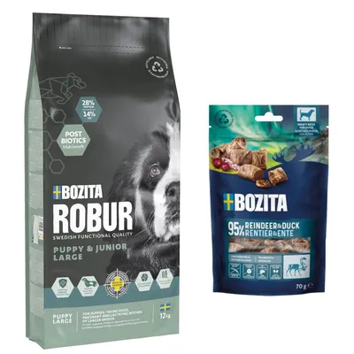 Bozita Robur pienso para perros + 2 x 70 g Bozita Meaty Bites ¡gratis!