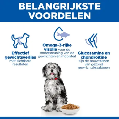 Hill's Science Plan Perfect Weight & Active Mobility Adult 1+ Medium met Kip