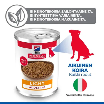 Hill's Science Plan Adult 1-6 Light Chicken 6 x 370 g Hill's Science Plan Adult 1-6 Light Chicken 6 x 370 g