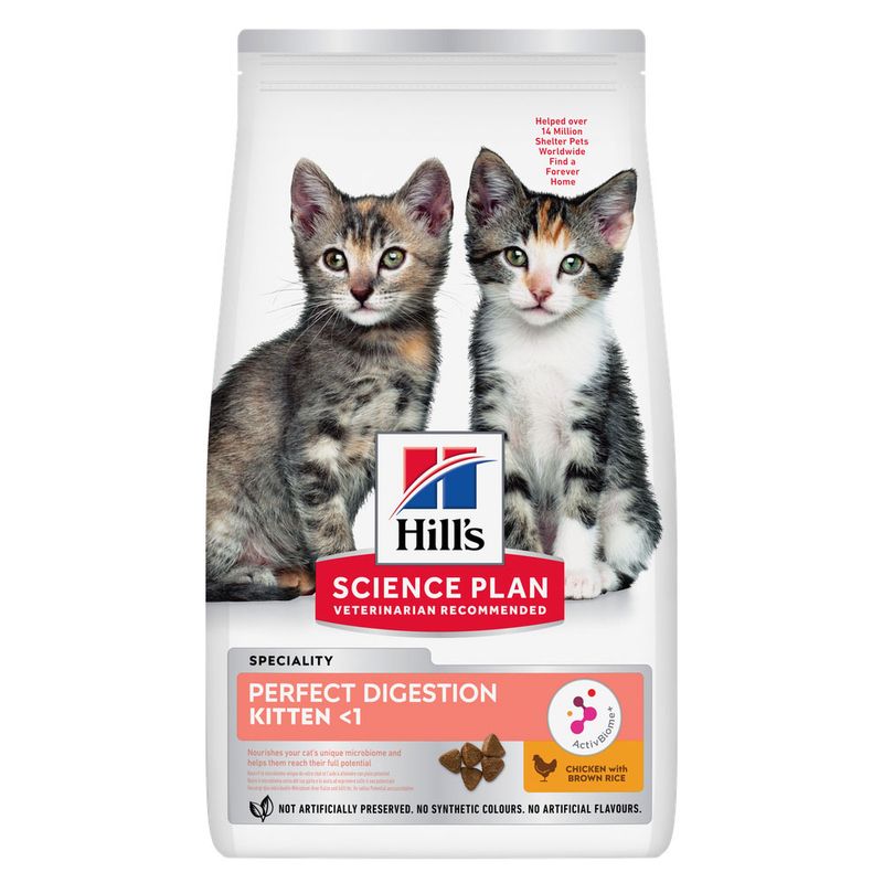 Hill's Science Plan Perfect Digestion Kitten <1 csirke & barna rizs