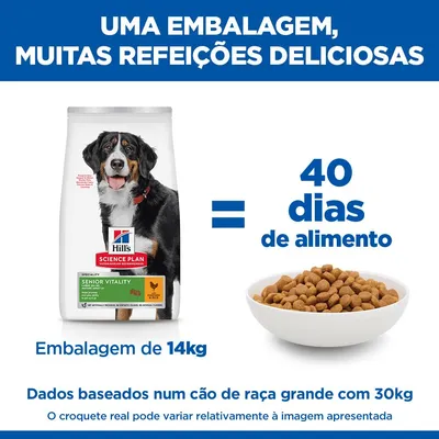 Hill's Science Plan Senior Vitality Mature Adult 6+ Large com frango