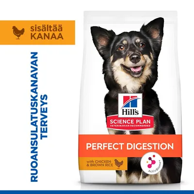 Hill's Science Plan Perfect Digestion Adult 1+ Small & Mini kana & ruskea riisi Hill's Science Plan Perfect Digestion Adult 1+ Small & Mini kana & ruskea riisi