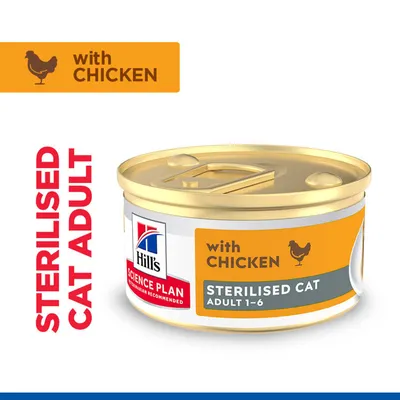Hill's Science Plan Adult Sterilised Mousse - cat wet food - Chicken (12 x 85g) Hill's Science Plan Adult Sterilised Mousse - cat wet food - Chicken (12 x 85g)