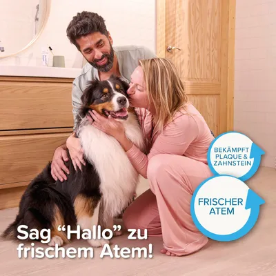 Sag 'Hallo' zu frischem Atem! Bekämpft Plaque & Zahnstein. Frischer Atem.