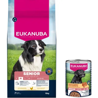 15 кг Eukanuba Premium Nutrition, сухой корм для собак + 3 x 400 г с индейкой в подарок!