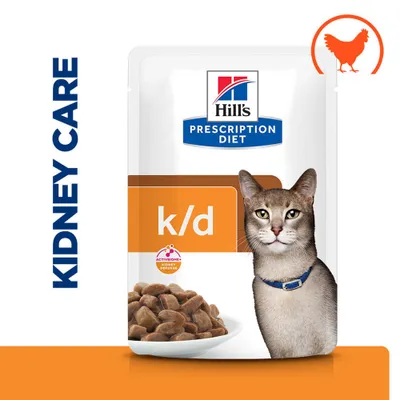 Hill's Prescription Diet Feline k/d Kidney Care - Multibuy: Chicken (24 x 85g) Hill's Prescription Diet Feline k/d Kidney Care - Multibuy: Chicken (24 x 85g)