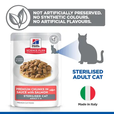 Hill's Science Plan Adult Sterilised - Salmon (12 x 85g) Hill's Science Plan Adult Sterilised - Salmon (12 x 85g)