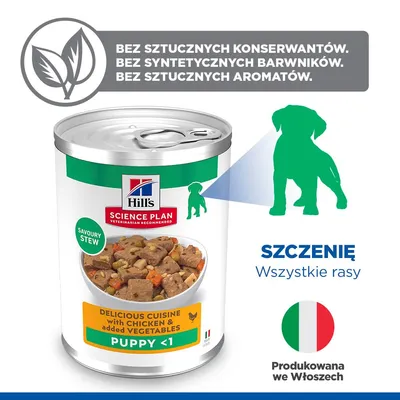 Hill's Science Plan Puppy Stew, kurczak z warzywami
