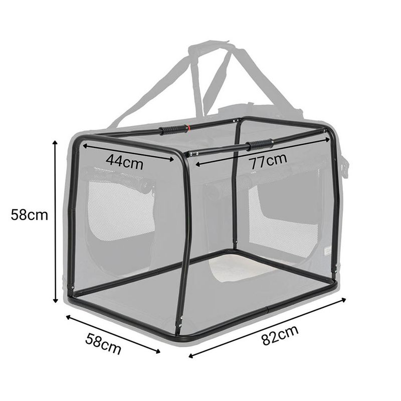 Lionto Hundetransportbox aus Textil, schwarz