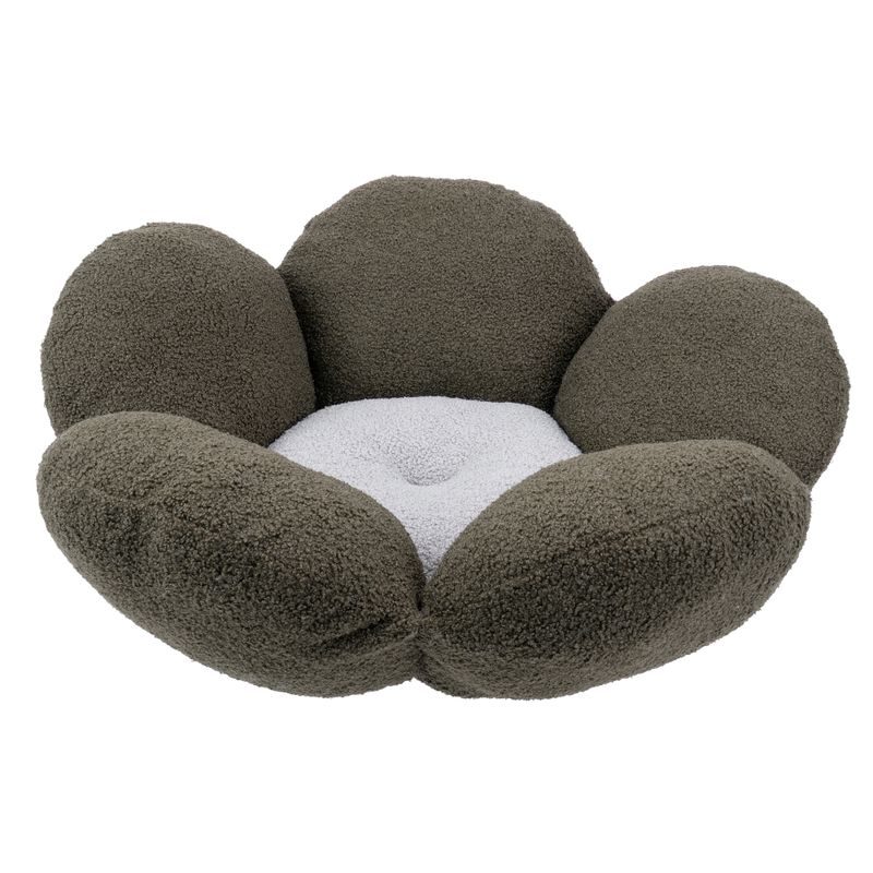 Ferplast Lit douillet pour chien ou chat Fiore Bouclé, vert / gris
