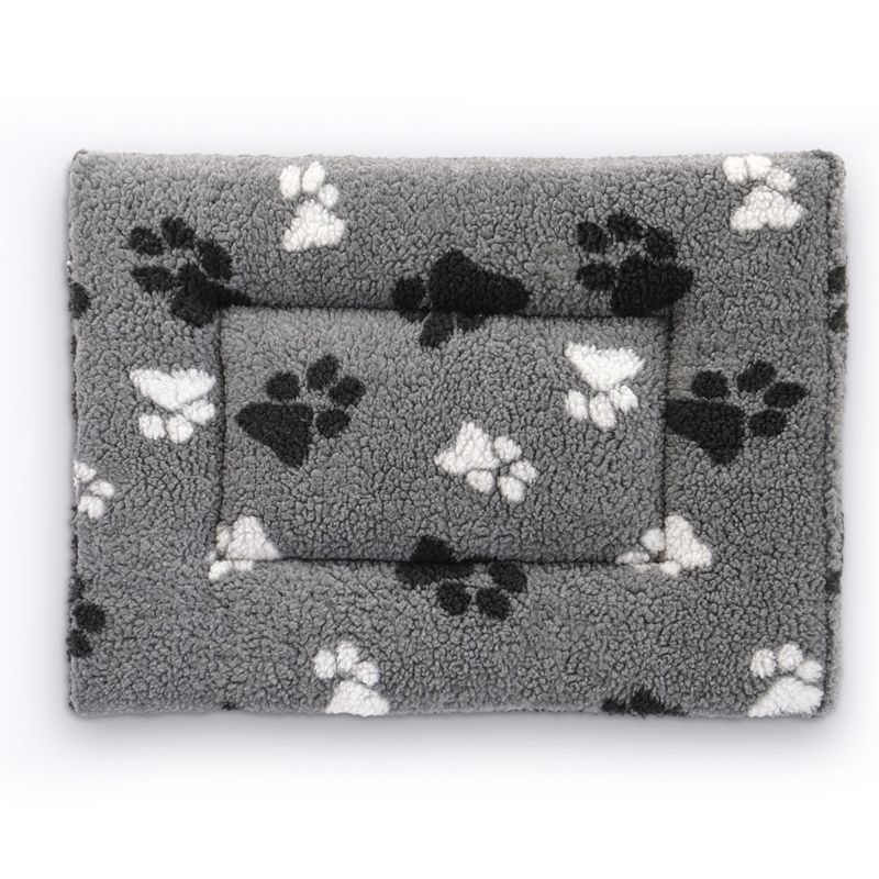 Vetbed® флисовая подушка для переносок, серая в лапки