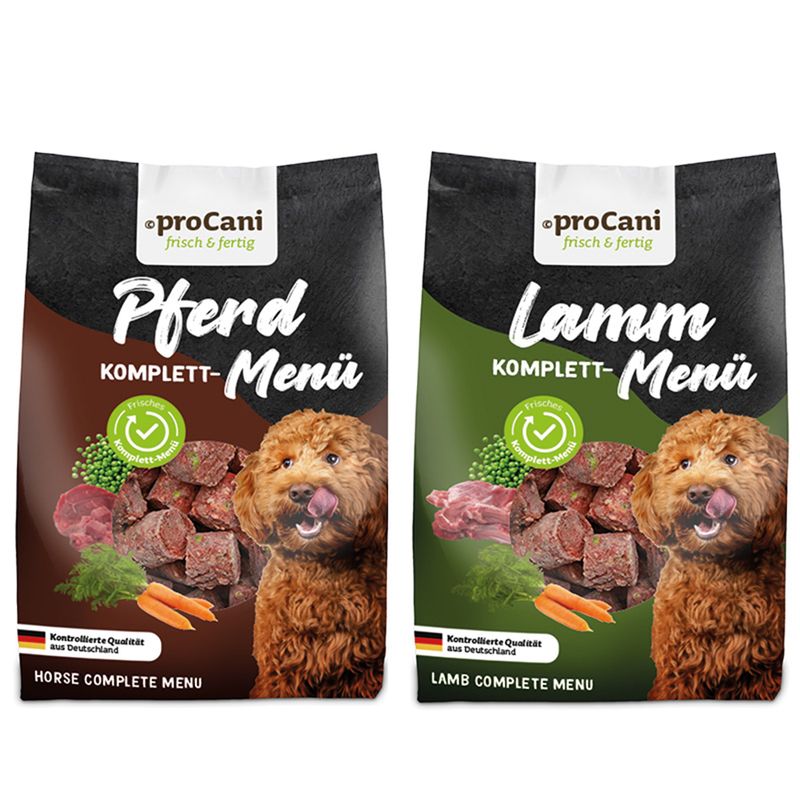 proCani Hypoallergen Menü Paket Lamm & Pferd