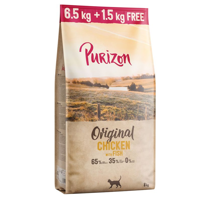 Purizon Adult 8 kg ração para gatos em promoção: 1,5 kg grátis!