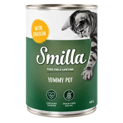 Smilla Yummy Pot cu pui, conține taurină, rețetă fără cereale, 400g.