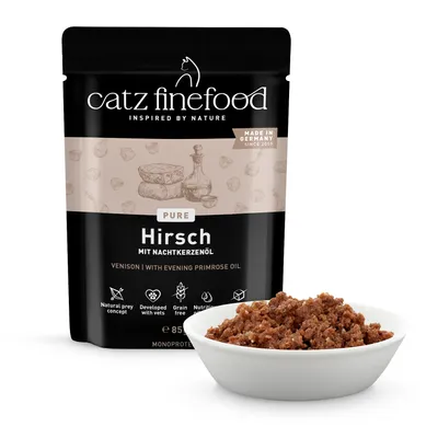 Икономична опаковка catz finefood Pure паучове 16 x 85 г - еленско