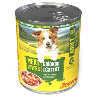 12,5 kg Josera Adult + 6 x 400 g / 800 g Meatlovers-märkäruokaa kaupan päälle! - Light & Vital (12,5 kg) + Menu kana & porkkana (6 x 800 g)