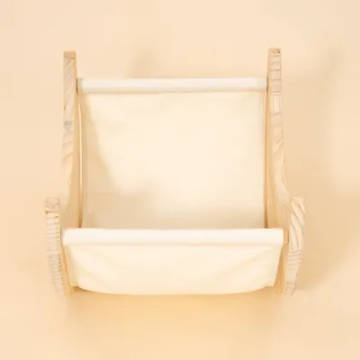 TIAKI stenska postelja polmesec, bela - pribl. D 36 x Š 28,5 x V 15 cm