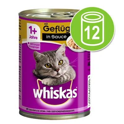 Whiskas Adult 1+ -purkkiruoka 12 x 400 g