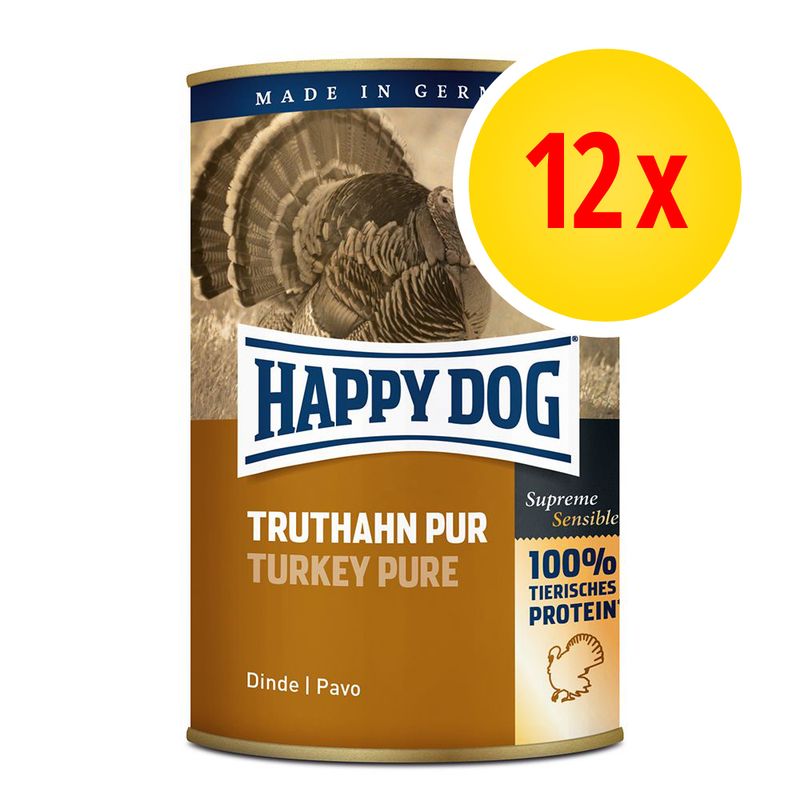 Fai scorta! Happy Dog Sensible Pure 12 x 400 g Alimento umido per cani