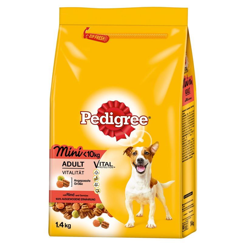Pedigree Professional Nutrition Mini Adult cu vită și legume