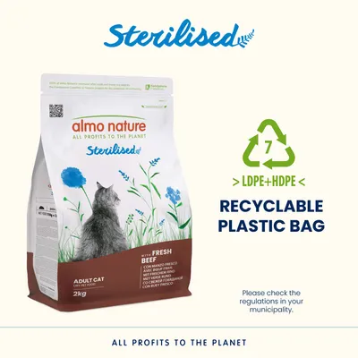 Almo Nature Functional Sterilised Cat hovädzie a ryža
