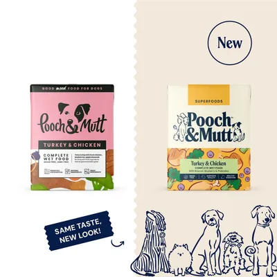 Pooch and Mutt Wet Dog Food - Turkey & Chicken