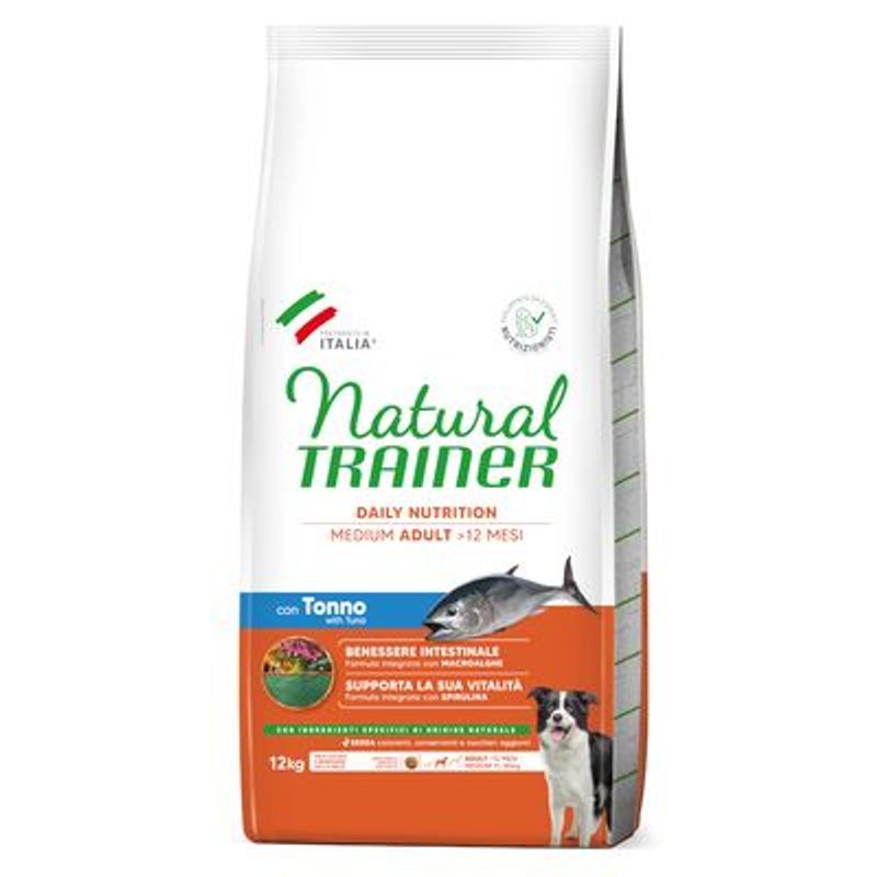 Trainer Natural Adult Medium met Tonijn, Rijst & Spirulina Hondenvoer