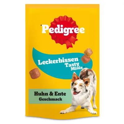 Pedigree Λιχουδιές: Mπουκιές Κοτόπουλο & Πάπια & Mini Mπουκιές Tυρί & Βοδινό