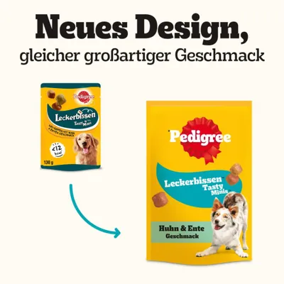 Sparpaket Pedigree Leckerbissen: Kau-Happen Huhn & Ente & Mini-Happen Käse & Rind Sparpaket Pedigree Leckerbissen: Kau-Happen Huhn & Ente & Mini-Happen Käse & Rind