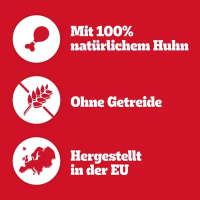 S 100% naravno piščančje meso, brez žitaric, proizvedeno v EU.