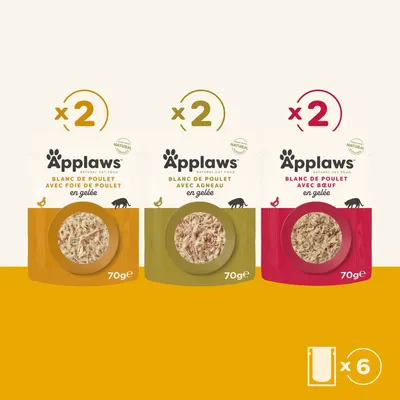 Lot économique Applaws Pouch en gelée mix 48 x 70 g