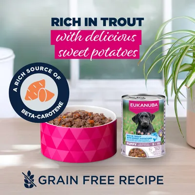 Eukanuba Puppy Rich in Trout with Sweet Potatoes