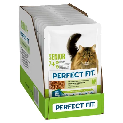 Perfect Fit vrečke za ohranjanje svežine Senior - Varčno pakiranje: Puran in korenje 48 x 85 g