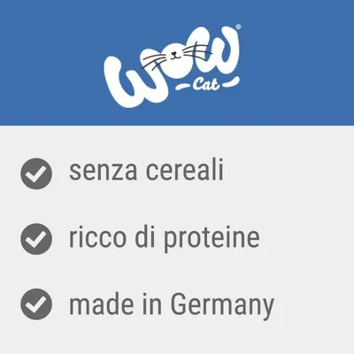 wow Cat senza cereali, ricco di proteine, made in Germany